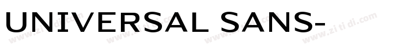 UNIVERSAL SANS字体转换